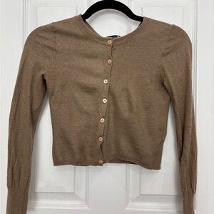 Brown Button-Up Cardigan